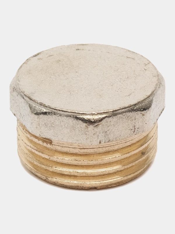 Заглушка OTMO, 1/2", наружная резьба, никелированная латунь
