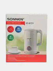 Чайник электрический Sonnen, 454688, двойные стенки, терморегулятор, дисплей, 1,7л 2200 Вт