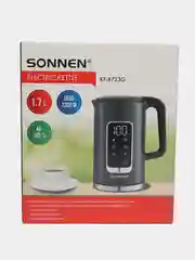 Чайник электрический Sonnen, 454690, двойные стенки, терморегулятор, дисплей, 1,7л 2200 Вт