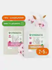 Набор для стирки Synergetic: гель для стирки, 5 л и кондиционер "Миндальное молочко", 5 л
