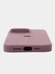 Сиреневый чехол с логотипом силиконовый для iPhone XR, 11, 12, 13 Pro Max, 14, 15 Pro Max для айфон
