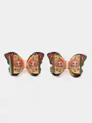 Черный бантики для волос на резинке