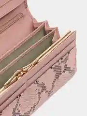 Розовый женский кошелек из натуральной кожи