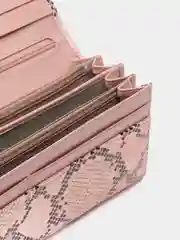 Розовый женский кошелек из натуральной кожи
