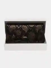 Черный женский кошелек из натуральной кожи