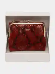 Красный женский кошелек из натуральной кожи