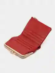 Красный женский кошелек из натуральной кожи