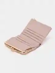 Розовый женский кошелек из натуральной кожи