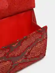 Красный женский кошелек из натуральной кожи