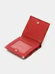 Красный женский кошелек из натуральной кожи