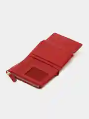 Красный женский кошелек из натуральной кожи