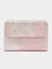 Розовый женский кошелек из натуральной кожи
