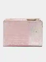 Розовый женский кошелек из натуральной кожи