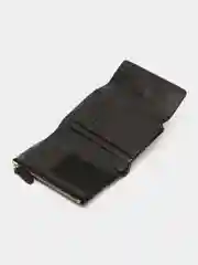 Черный женский кошелек из натуральной кожи