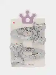 Серебряный бантики на зажиме