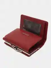 Бордовый женский кошелек из натуральной кожи