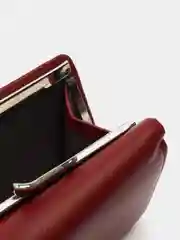 Бордовый женский кошелек из натуральной кожи