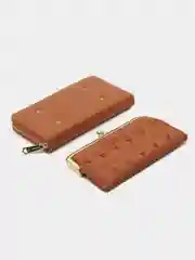 Оранжевый женский кошелек из эко кожи