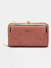Розовый женский кошелек из эко кожи