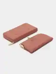 Розовый женский кошелек из эко кожи