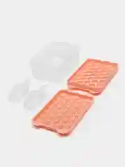 Розовый силиконовая форма для льда с контейнером и крышкой