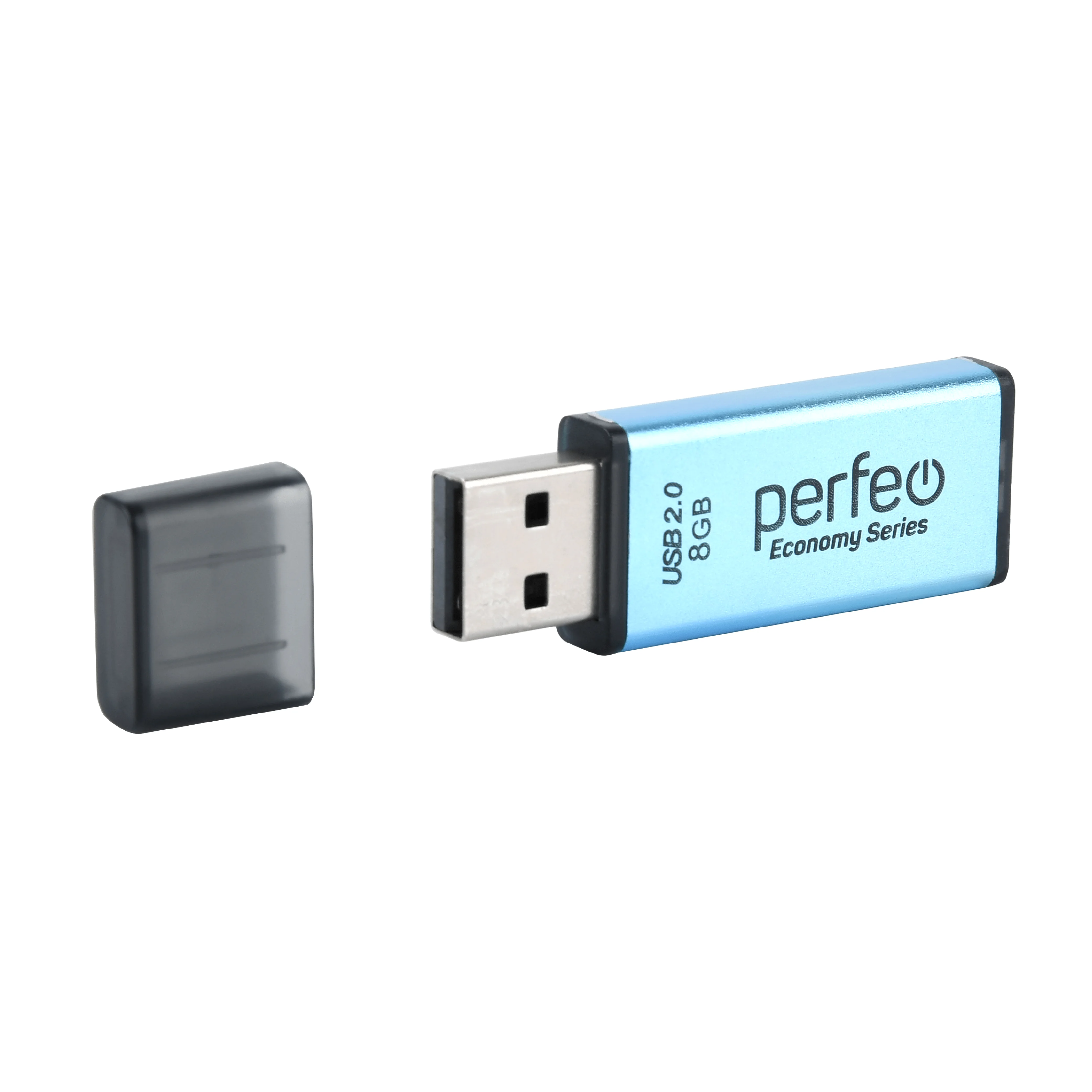 Голубой usb флешка Perfeo USB 8GB E03
