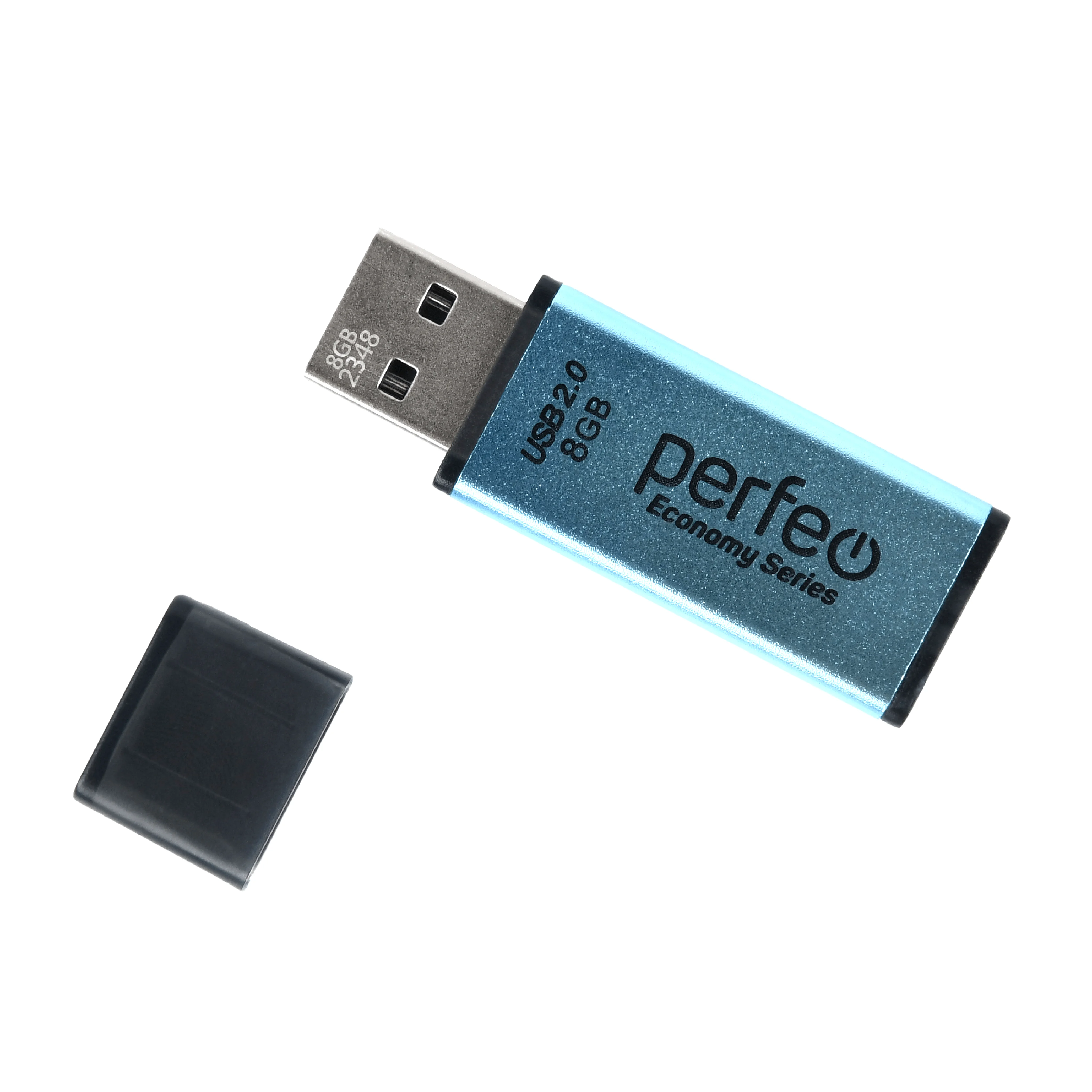 Голубой usb флешка Perfeo USB 8GB E03