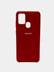 Бордовый защитный силиконовый чехол Silikone Cover для Samsung A21S