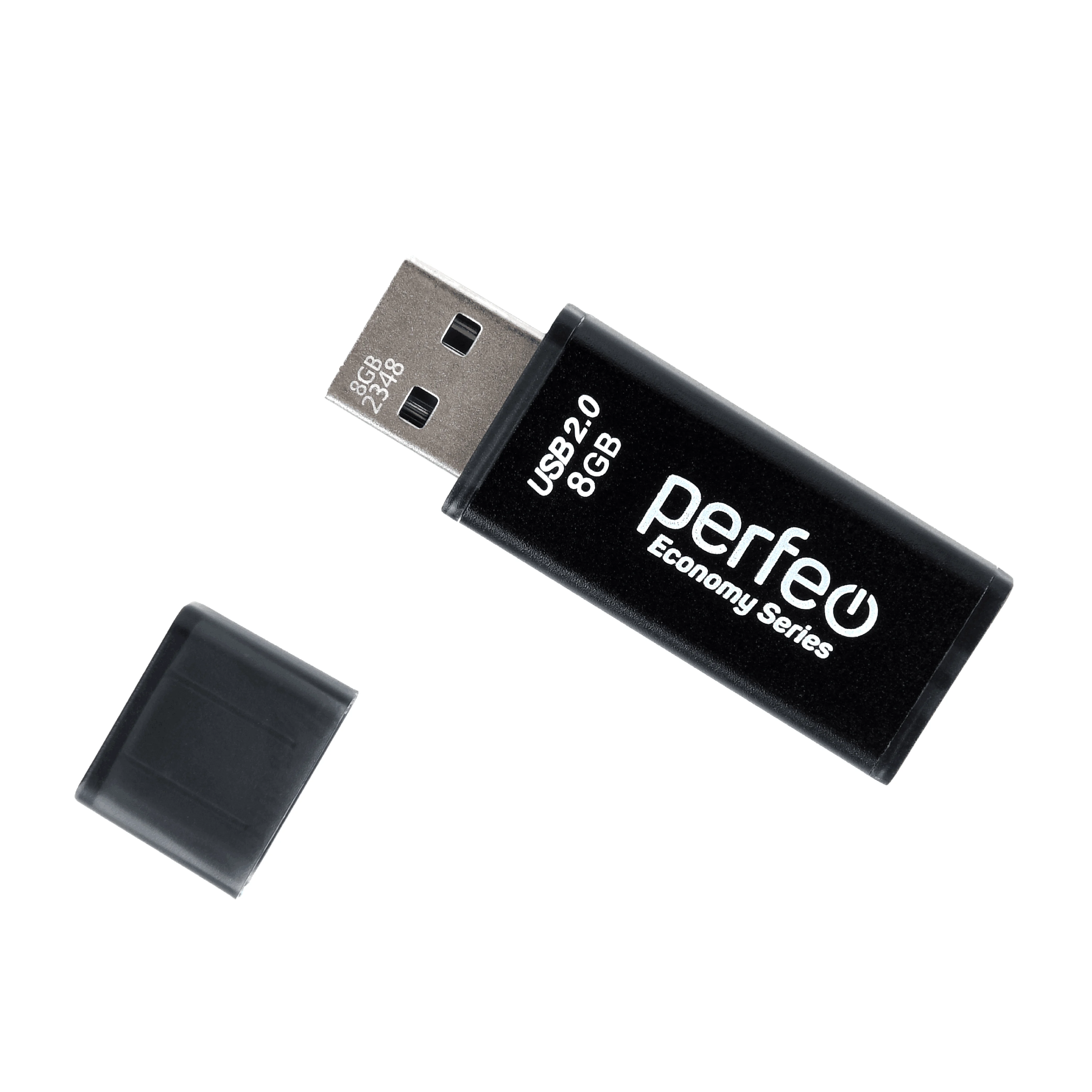 Черный usb флешка Perfeo USB 8GB E03