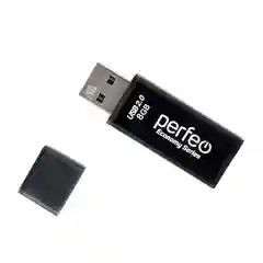 Черный usb флешка Perfeo USB 8GB E03
