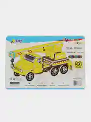 Желтый конструктор 3D .  Пазл 3D. 3D конструктор из пенокартона . Мягкий конструктор