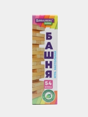 Настольная игра Башня Brauberg Kids, 665492, для всей семьи, дженга подарочный набор