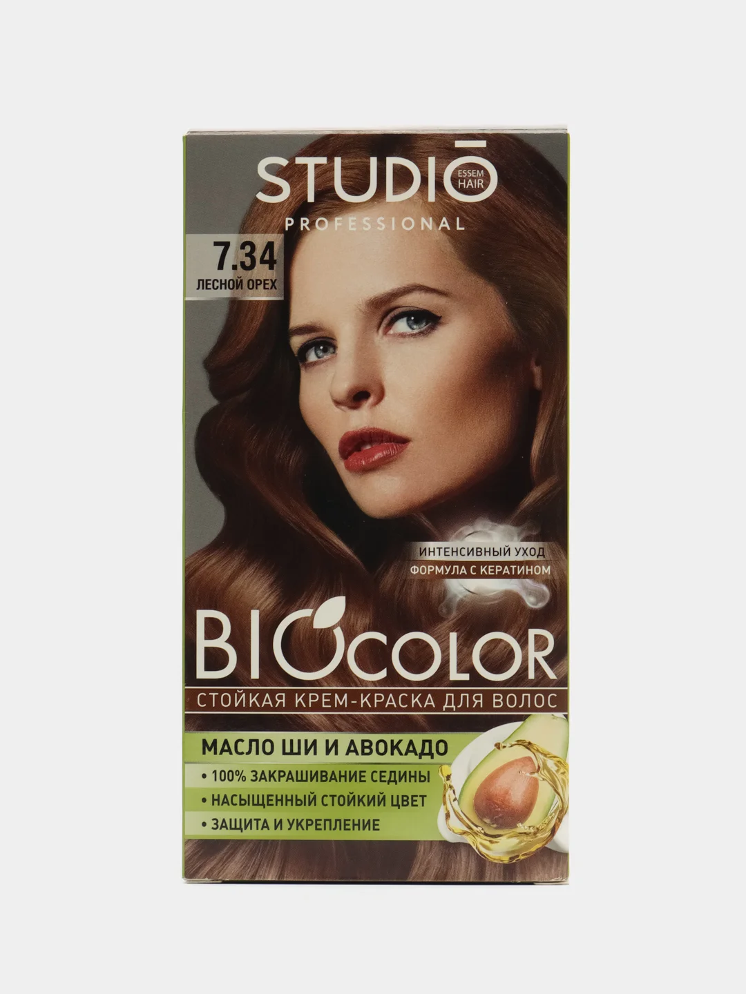 Комплект STUDIO Professional BIOcolor для окрашивания волос 7.34 лесной орех