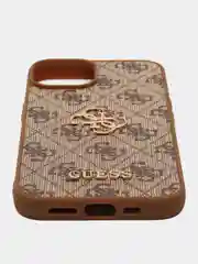 Коричневый чехол Guess PU leather iPhone 13/14 из экокожи коричневый