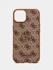 Коричневый чехол Guess PU leather iPhone 13/14 из экокожи коричневый