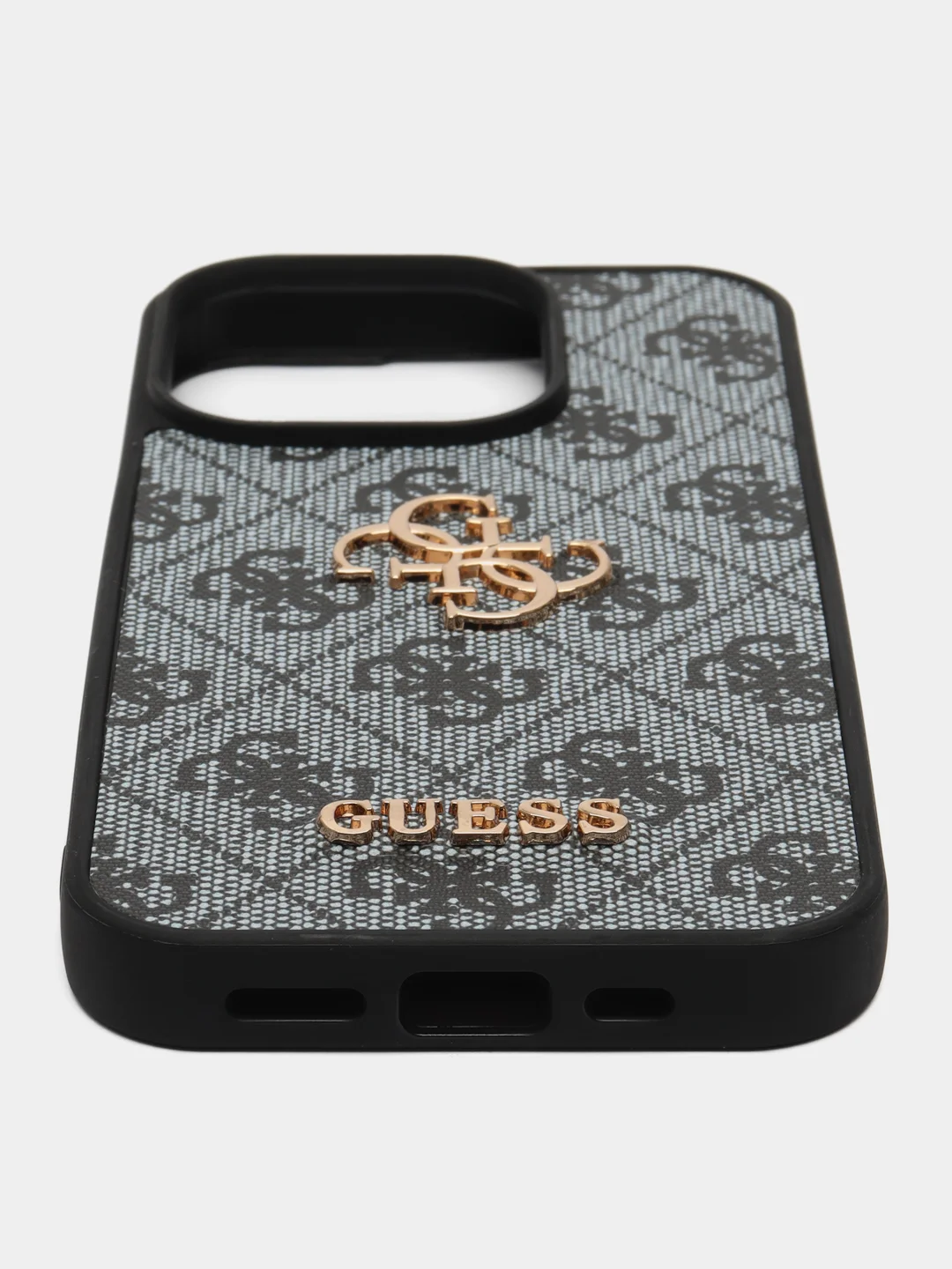 Синий чехол Guess PU leather iPhone 15 Pro из экокожи синий