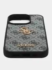 Синий чехол Guess PU leather iPhone 15 Pro из экокожи синий