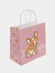 Разноцветный пакет подарочный крафтовый, упаковка, I love you