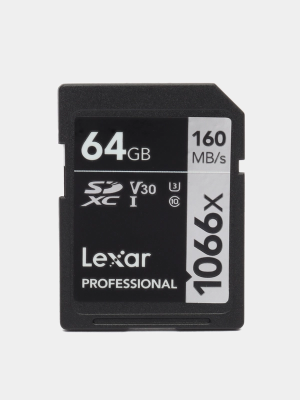 Карта памяти Lexar Professional 1066x SDXC SILVER 64Гб, 128 Гб