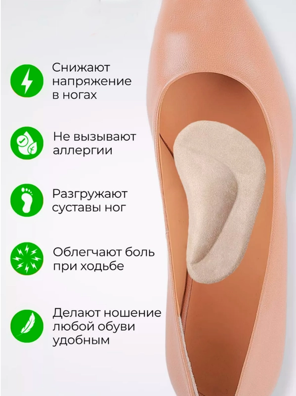 Ортопедические стельки, Супинаторы для стопы Для коррекции плоскостопия, для взрослых