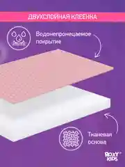 Розовый клеенка непромокаемая на резинках в кроватку