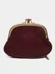 Бордовый женский кошелек из натуральной кожи