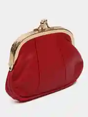 Красный женский кошелек из натуральной кожи