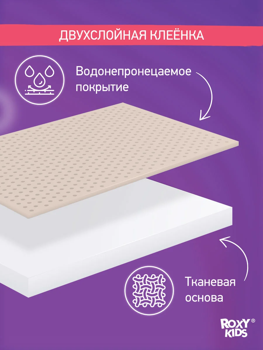 Светло-бежевый клеенка непромокаемая на резинках в кроватку