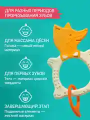 Желтый грызунок прорезыватель для зубов и десен Зайка
