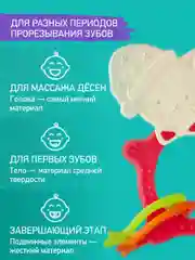 Кораллово-розовый грызунок прорезыватель для зубов и десен Зайка