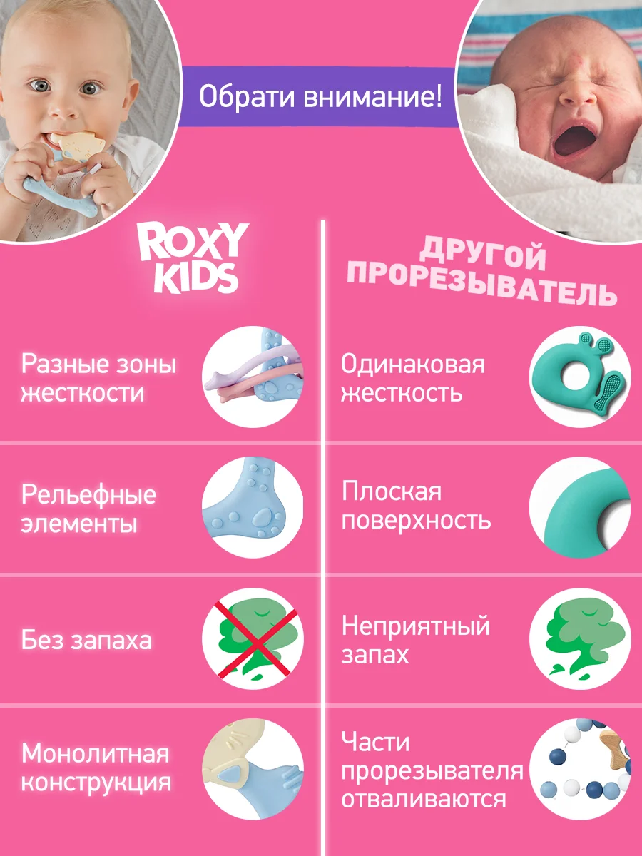 Бирюзовый грызунок прорезыватель для зубов и десен Зайка