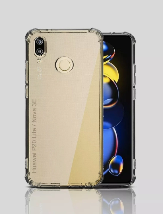 Чехол для Huawei P20 Lite 2018 / Nova 3E, с усиленными углами, силиконовый прозрачный