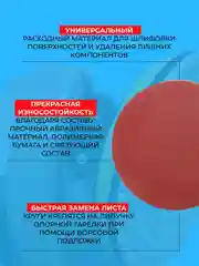 Круги шлифовальные, на липучке, набор, р40, р120, р320