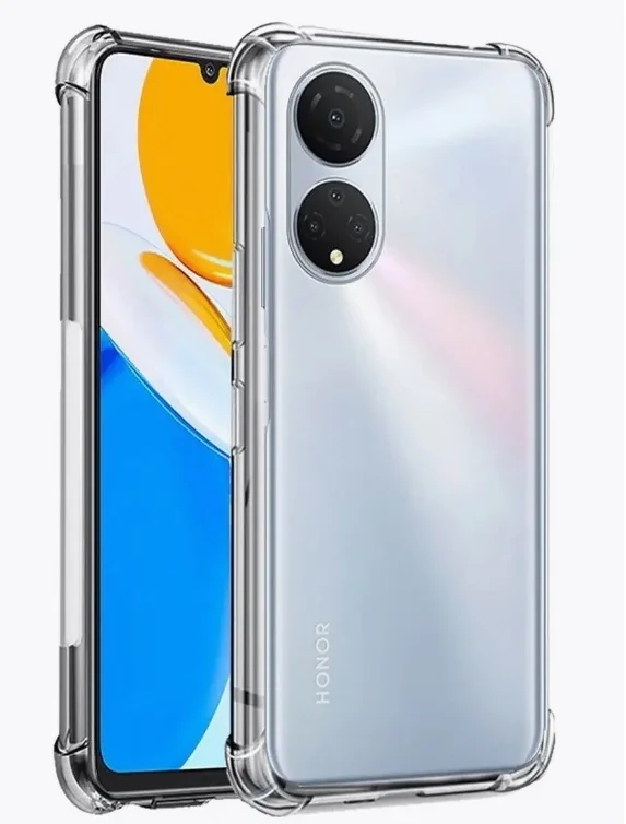 Чехол для Honor X7 / Honor Play 30+ / 5G с усиленными углами, силиконовый прозрачный